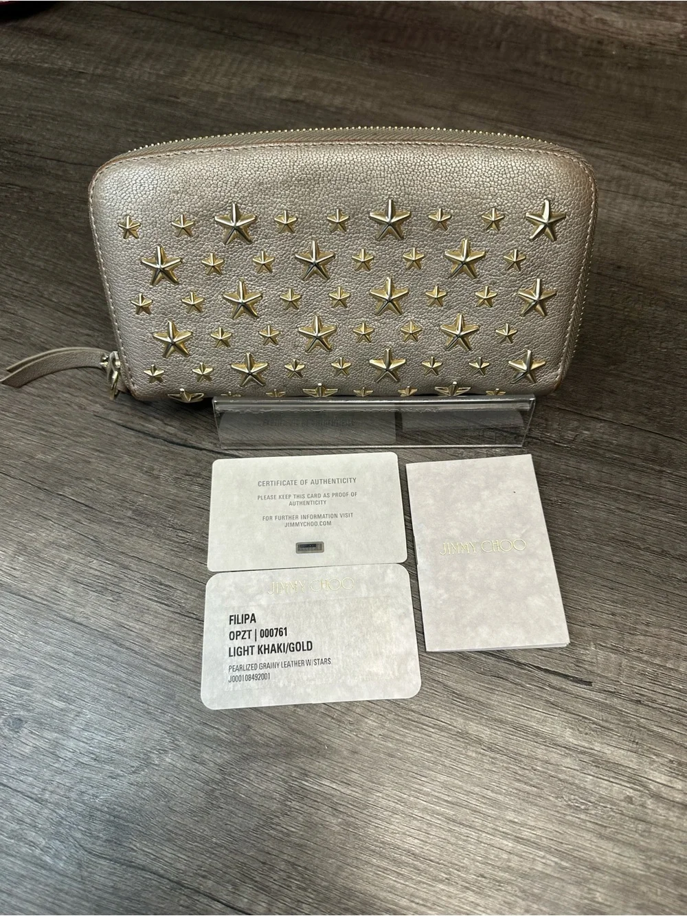 Jimmy Choo Filipa Star-Studded Long Wallet
